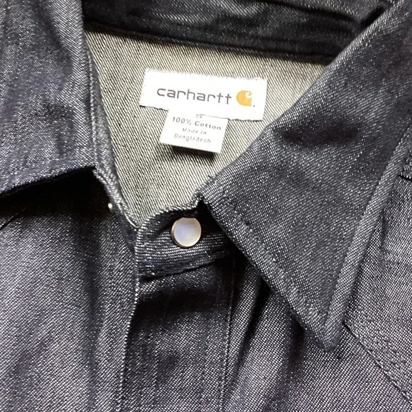 Carhartt Charcoal Button-Up Shirt - Picture 2 of 8